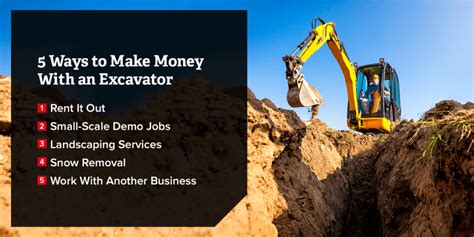 how to make money from an excavator